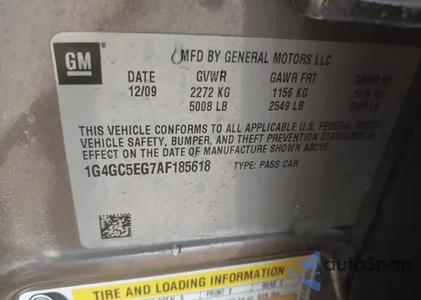 2010 Buick Lacrosse Cxl from USA, damaged, VIN 1G4GC5EG7AF185618